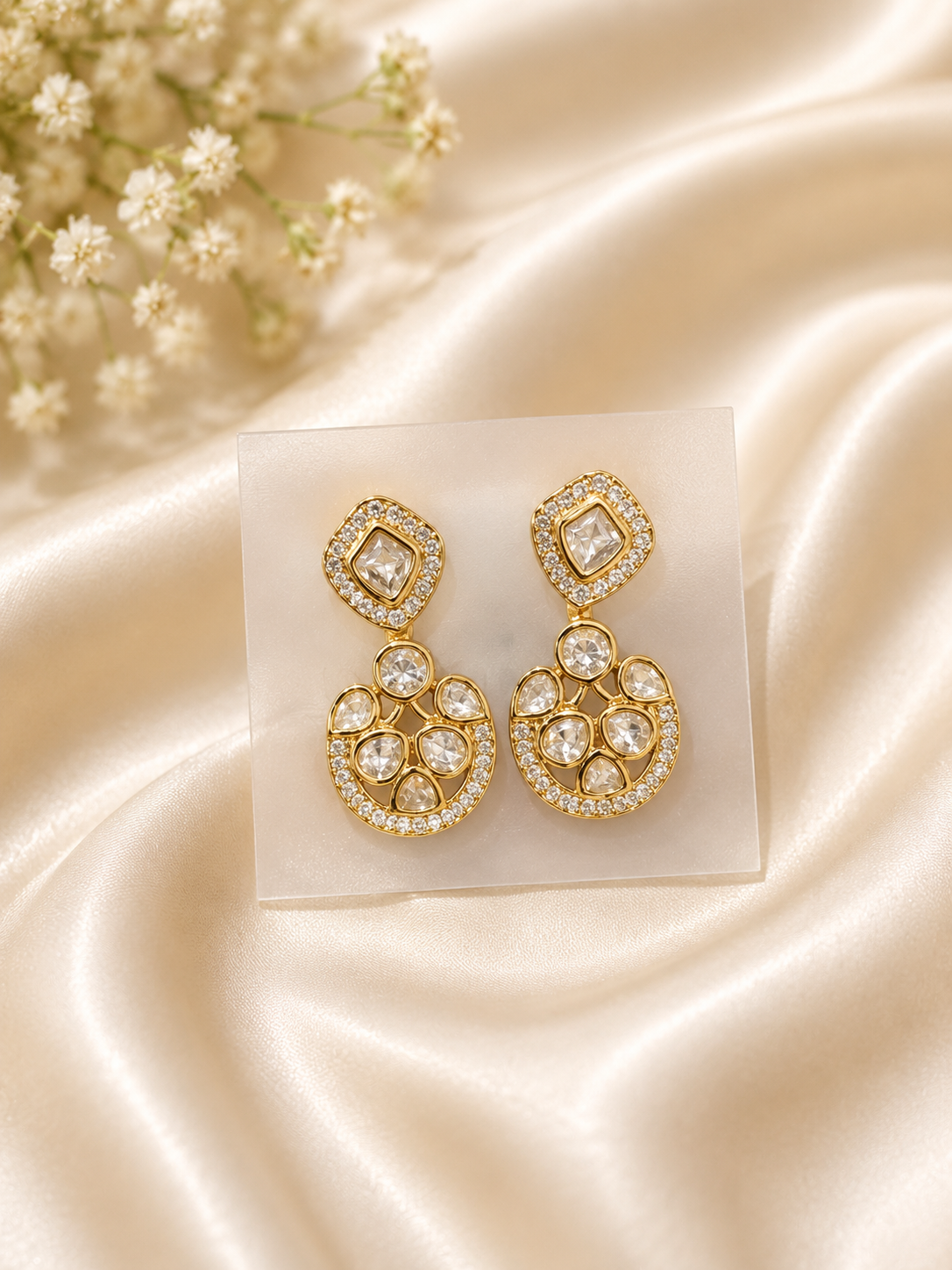 Kiran Tyani Kundan Earrings