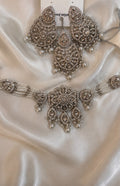 Silver choker necklace