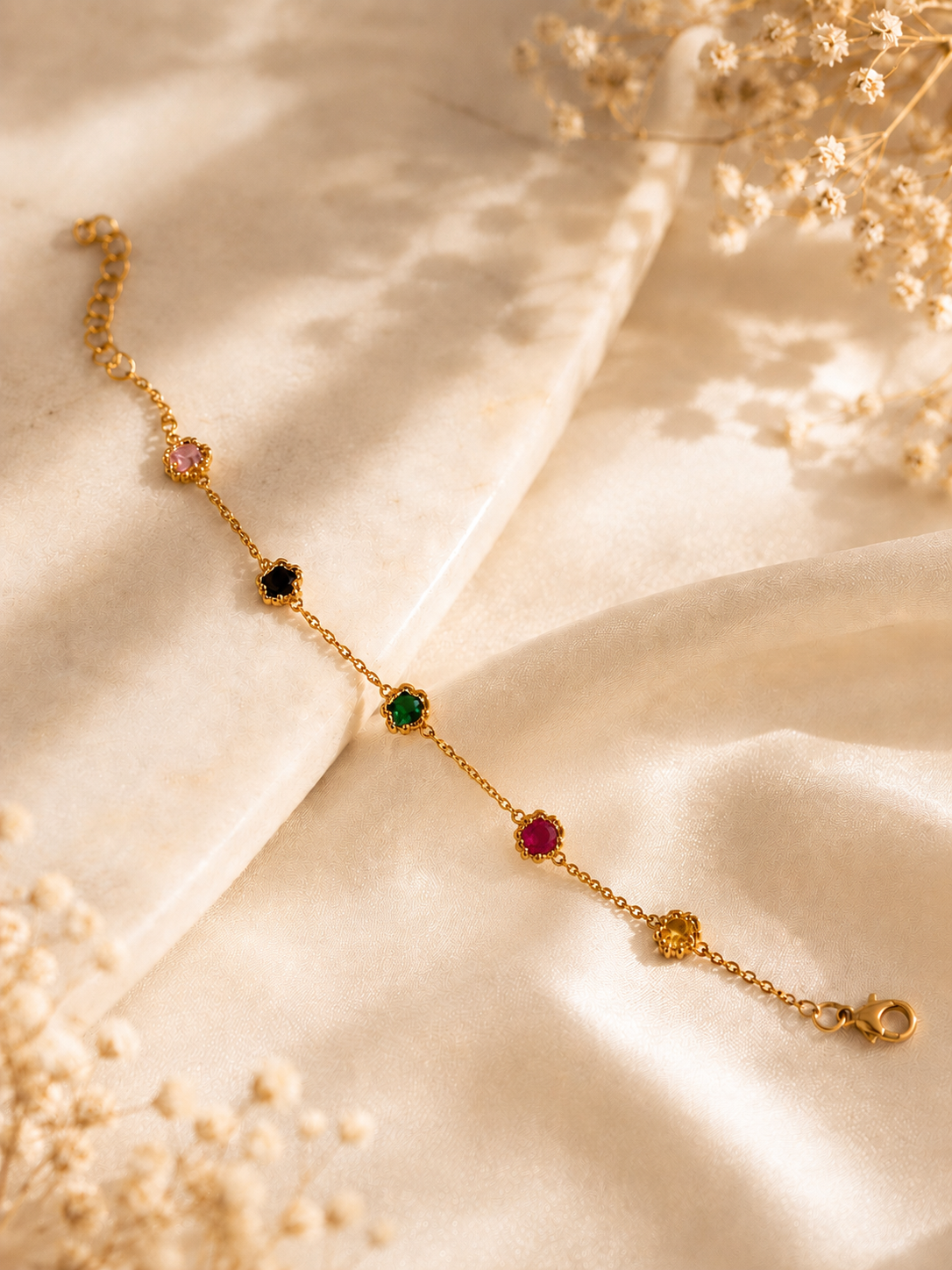 Five Stone Ruby Bracelet