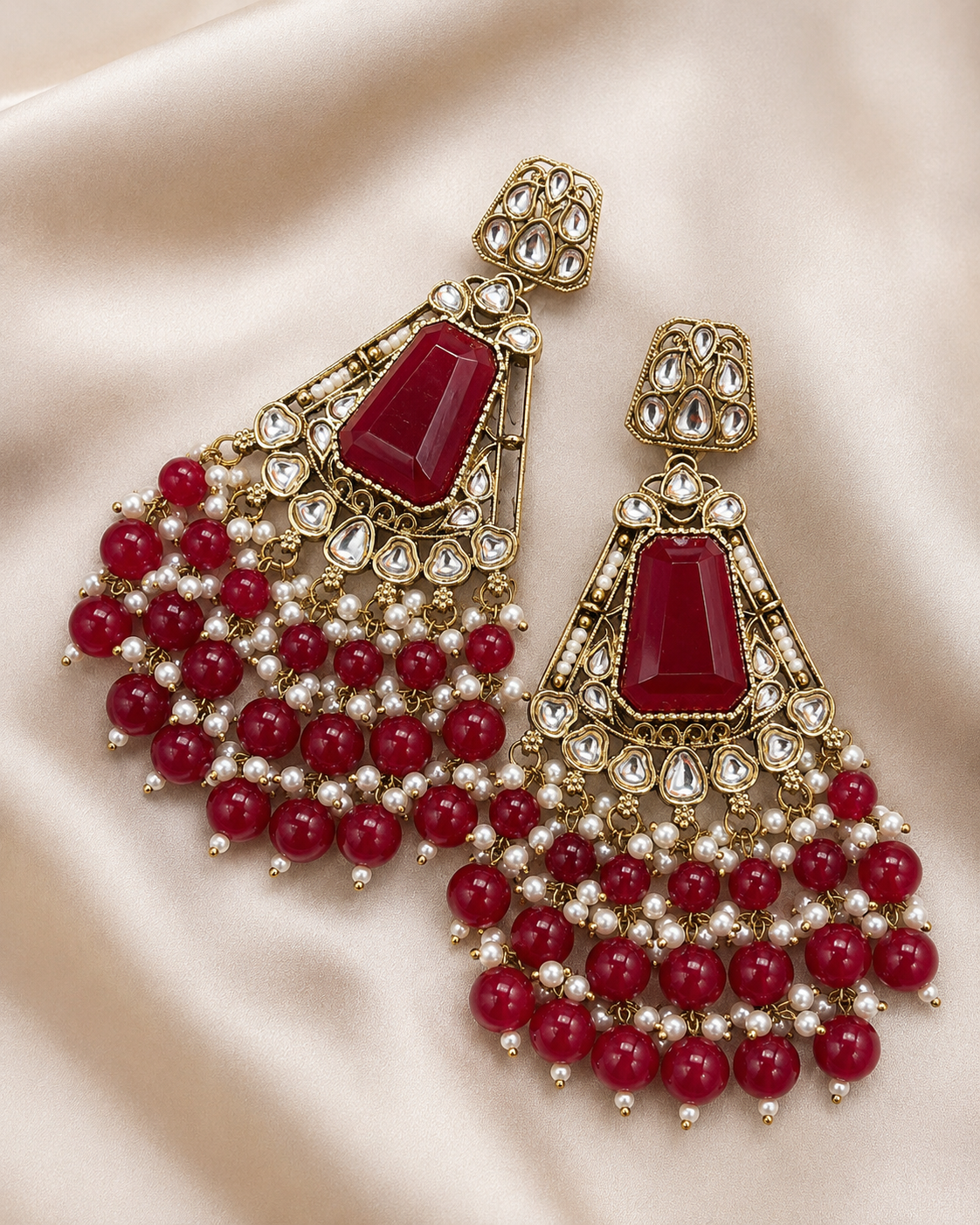 Kundan pearl chandballi