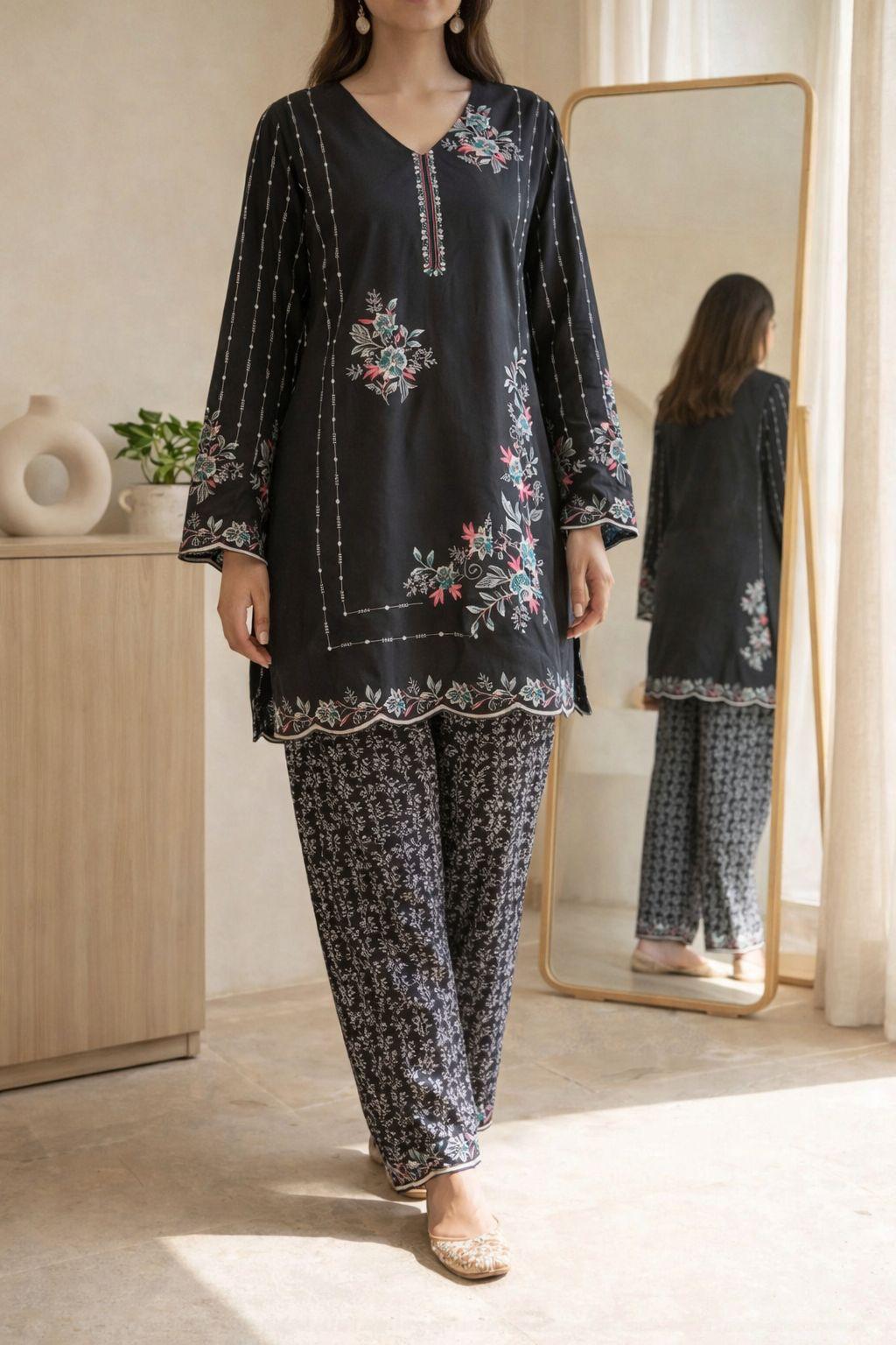 Midnight Blossom Co-Ord Set
