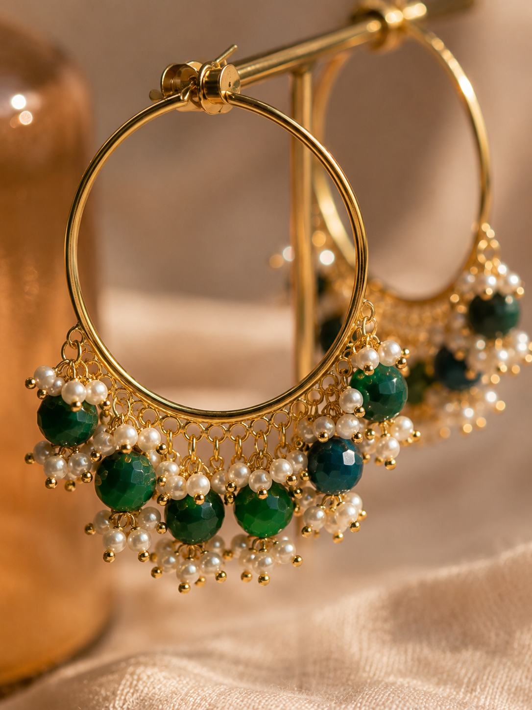 Filigree hoop earrings