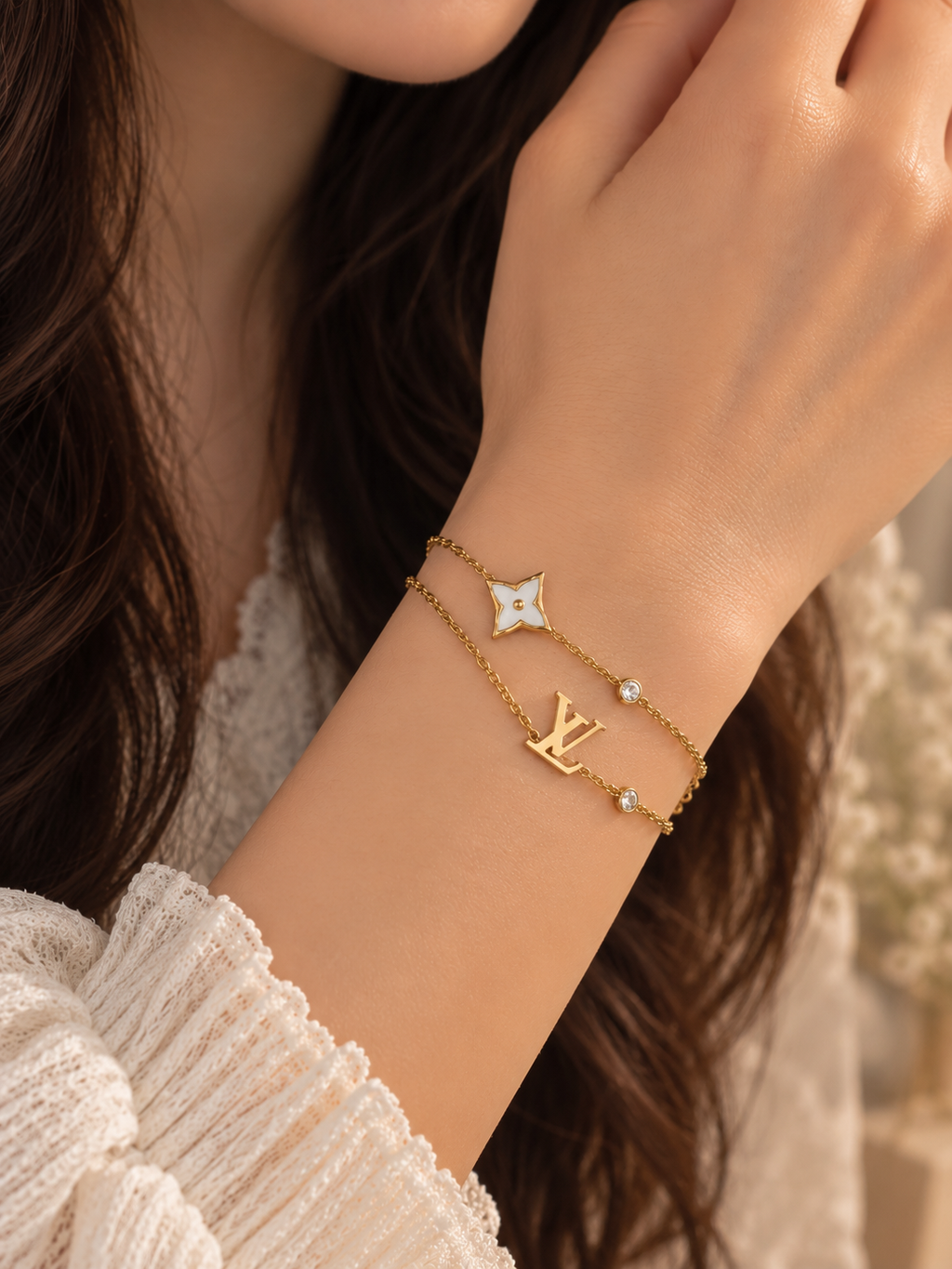 Calista 18k Gold Plated Bracelet double layer