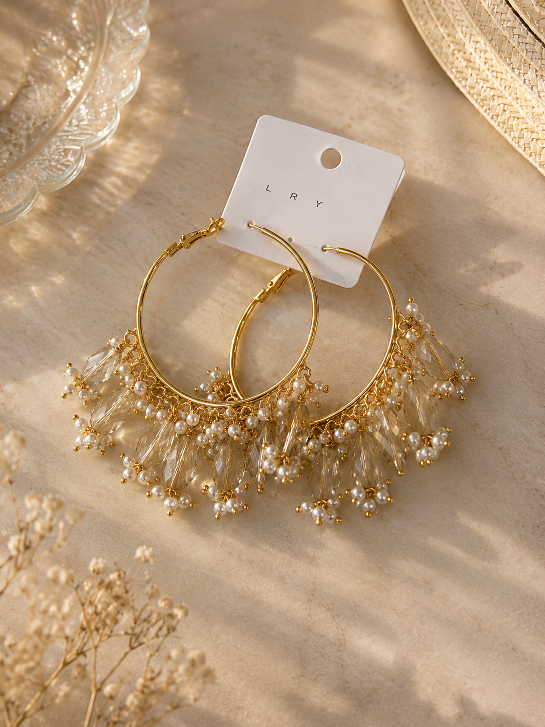 Glass hoop Earrings