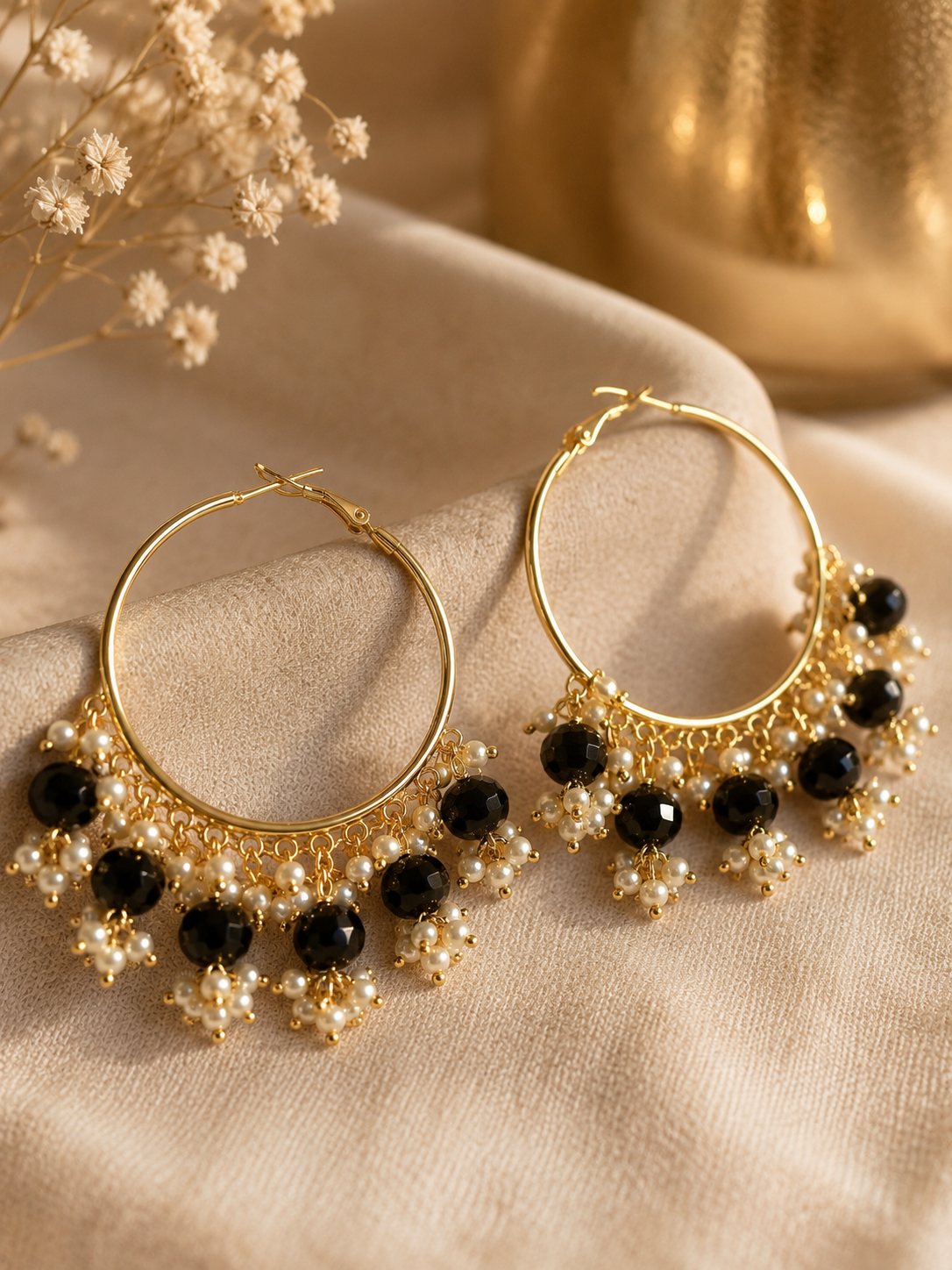 Filigree hoop earrings