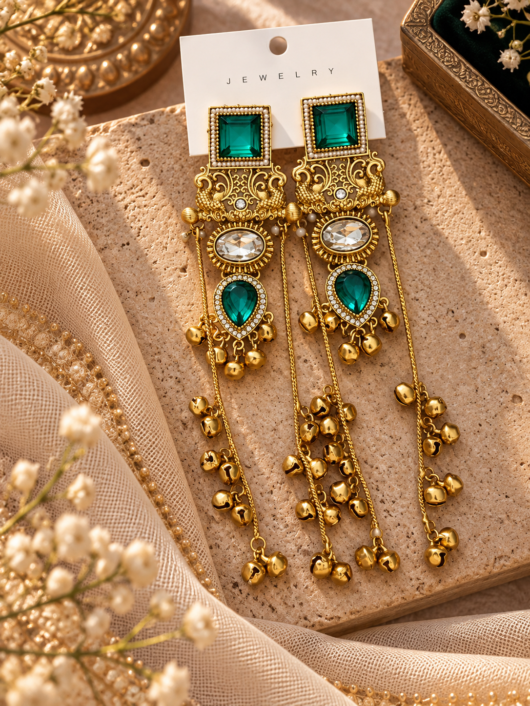 Hyena Kashmiri Earrings