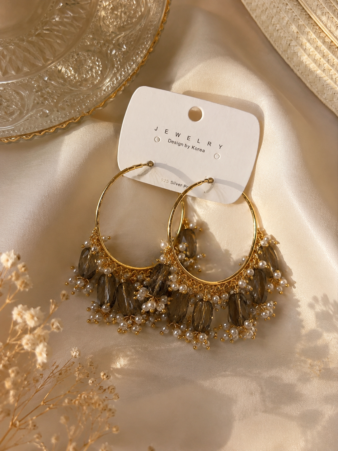Glass hoop Earrings