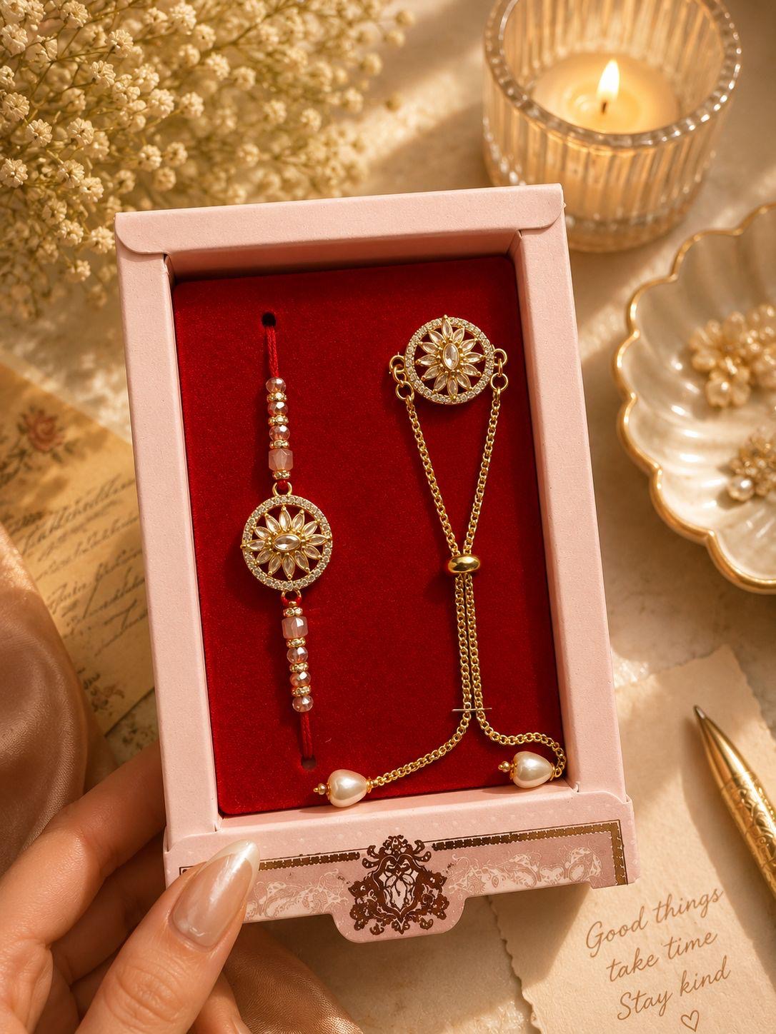 Combo Rakhi and Bracelet