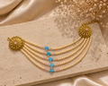 Gold plated stud sahara earrings