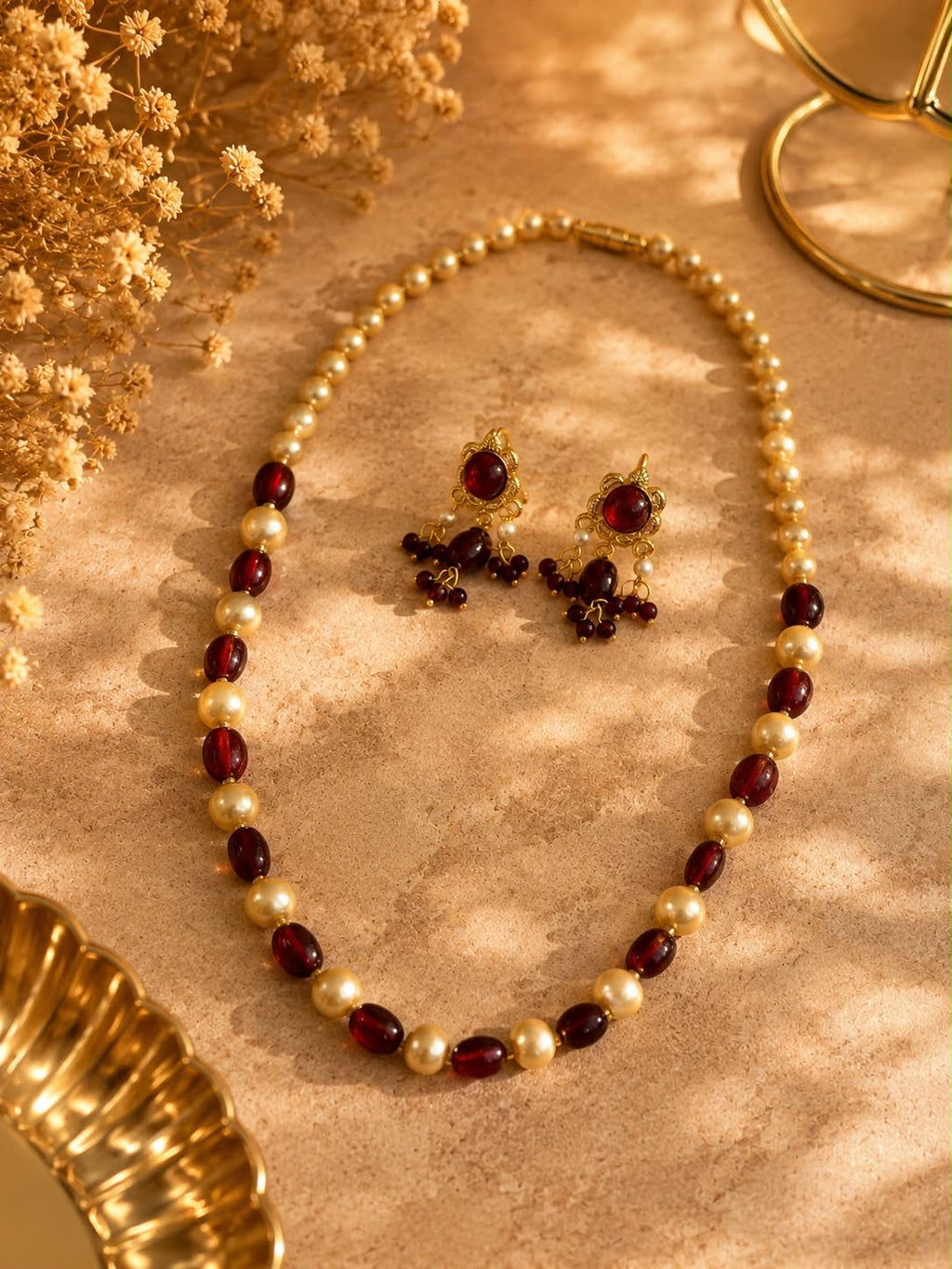 Rubab pearl neckline