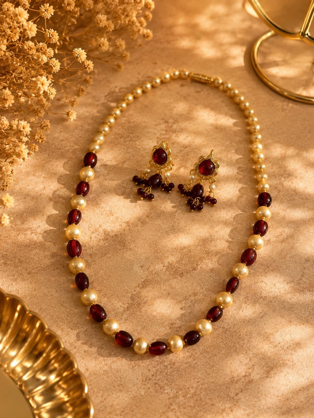 Rubab pearl neckline
