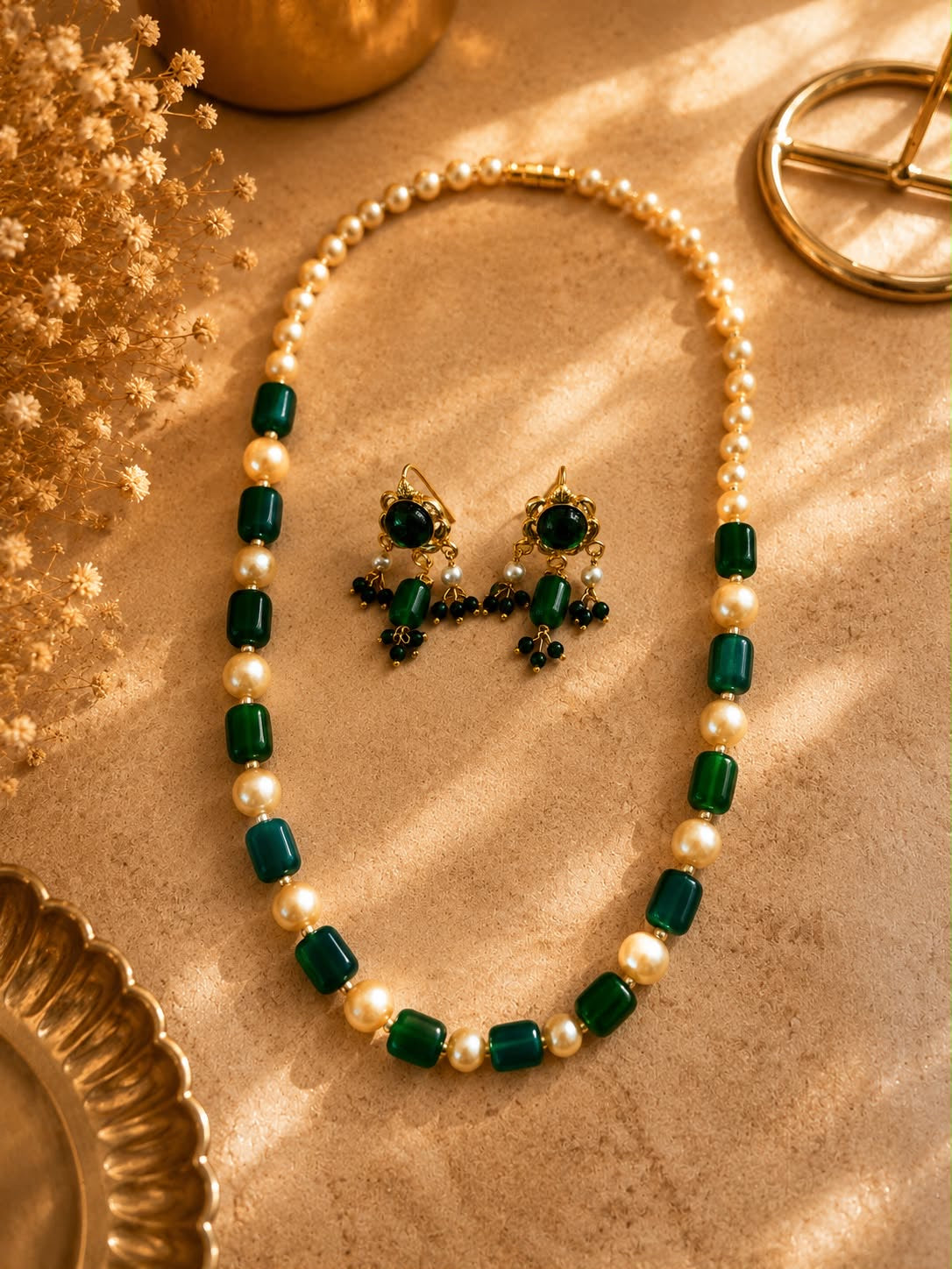 Rubab pearl neckline
