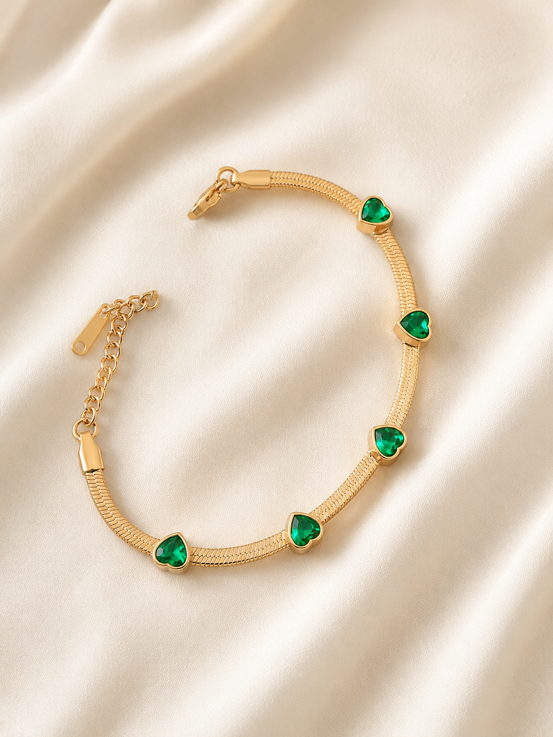Elegant Heart Charm Bracelet
