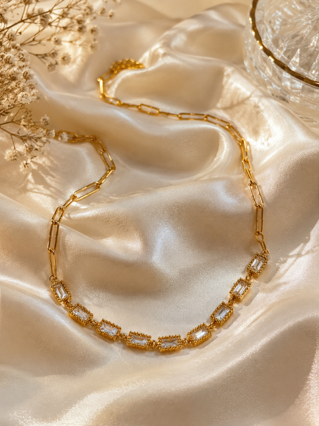 Luna Crystal Link Necklace