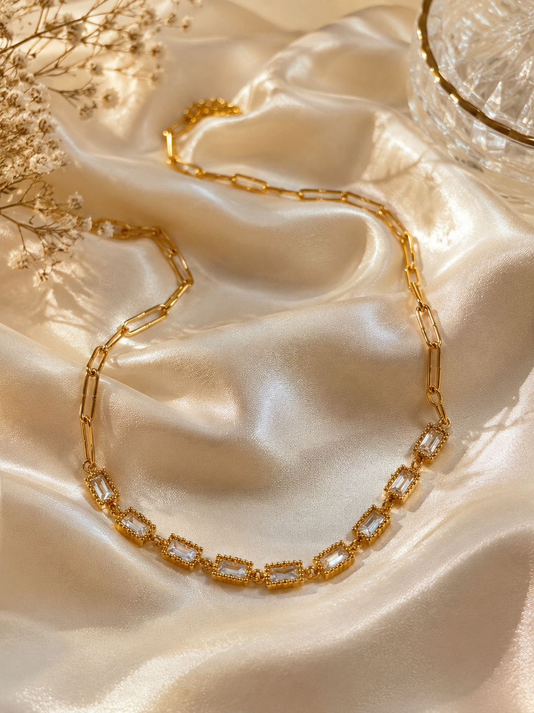 Luna Crystal Link Necklace