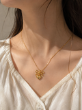 Bow hearted necklace