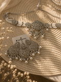 Silver choker necklace