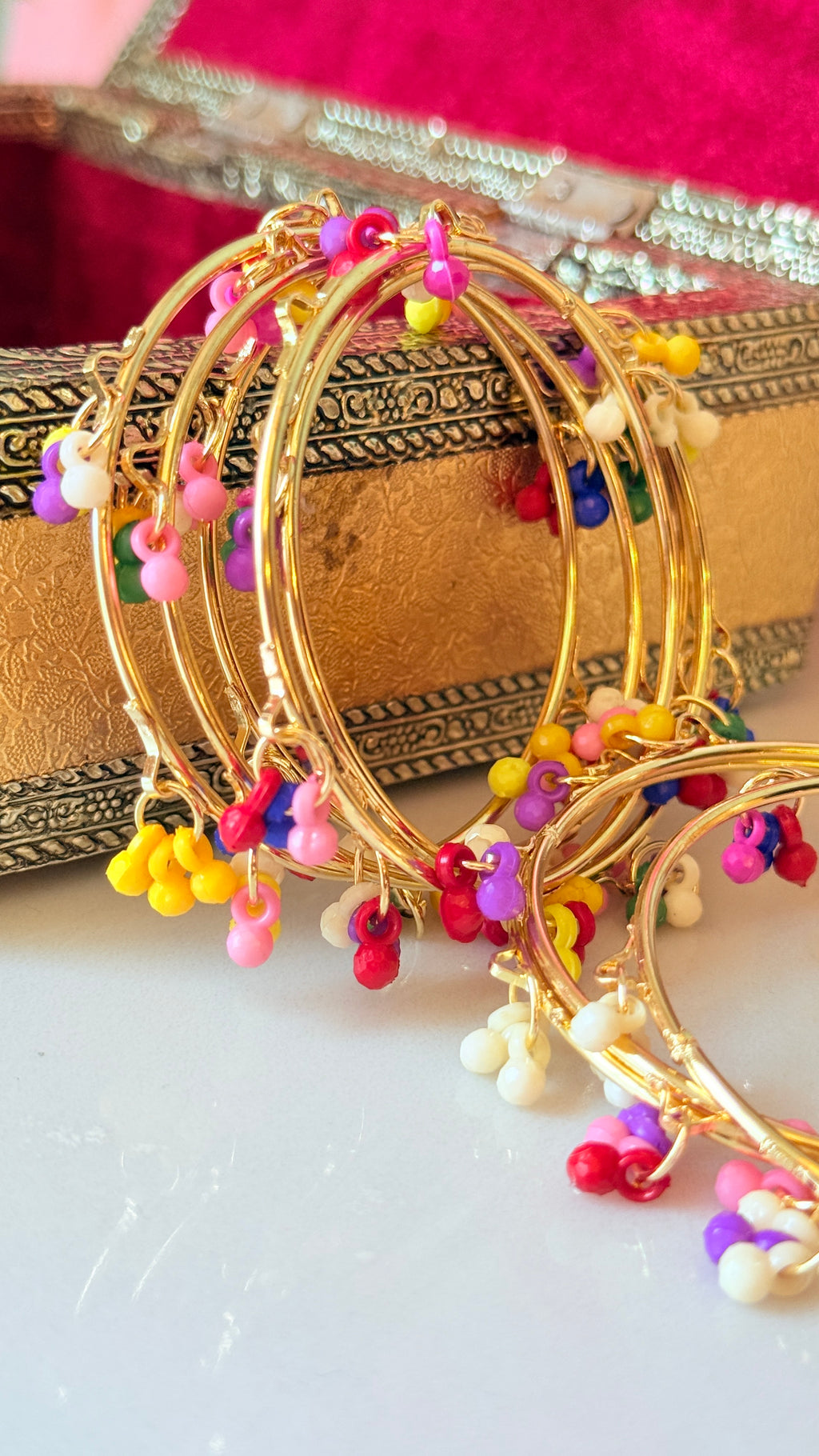 Gulnaar Color Bead Bangles