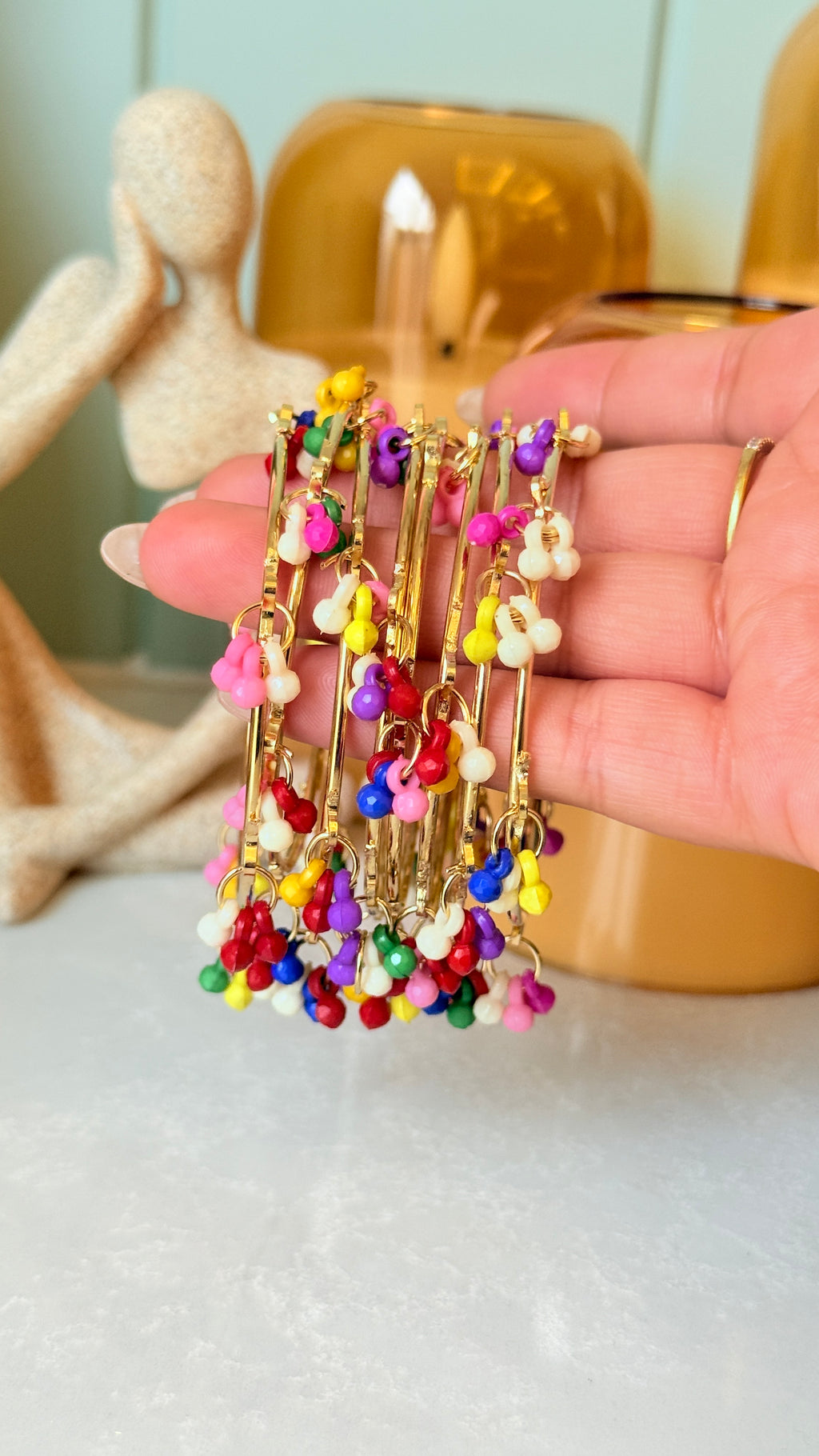 Gulnaar Color Bead Bangles