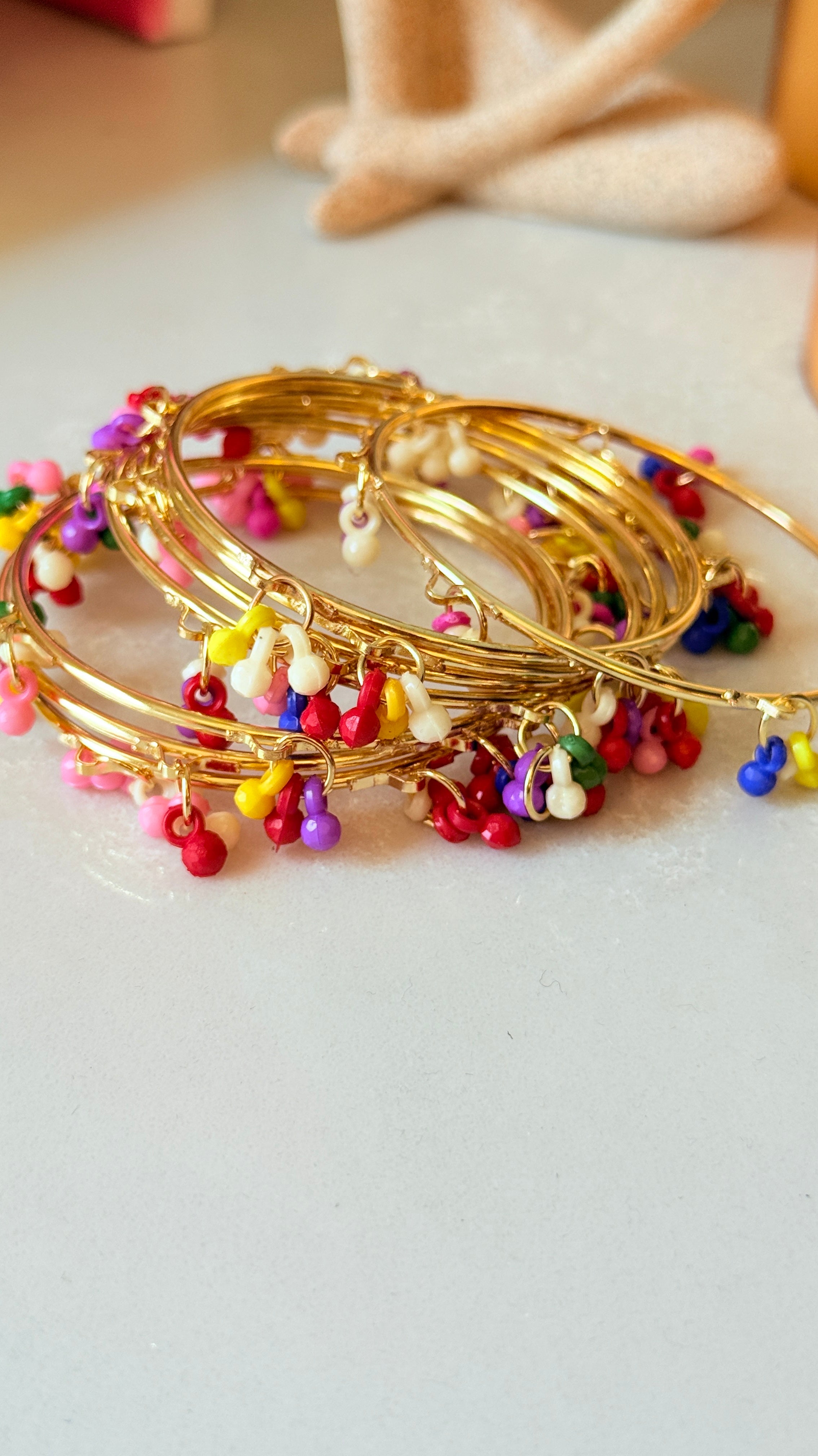 Gulnaar Color Bead Bangles